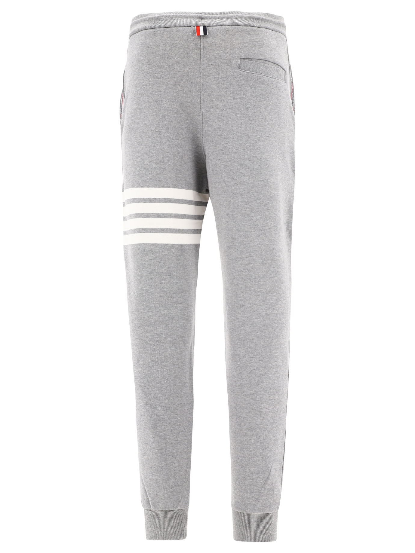 THOM BROWNE Grey 4-bar joggers